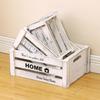 Vintage Weathered Wooden Slat Display Box for Decorative Props and Weddings