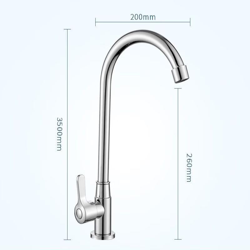 

Настенный кухонный смеситель TLXT с большим изогнутым изливом