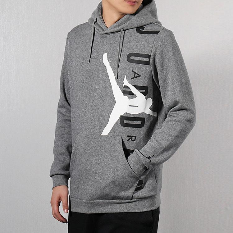 Jordan Sweatshirts Men's Gray Hooded Moderate Regular CD5871-091