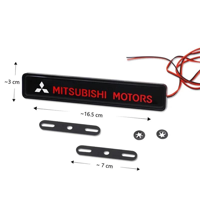 Car LED Lights Front Grille Emblem Badge for Mitsubishi Outlander L200 Lancer ASX Colt Pajero Eclipse Mirage Decoration