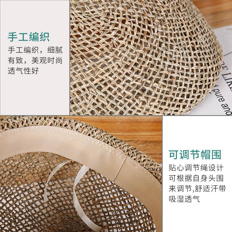 Good Quality Straw Hat Summer Hollow Jazz Fedora Hats Fashion Handmade Grass Outdoor Sun Hat Octagonal Cap Sombreros De Mujer