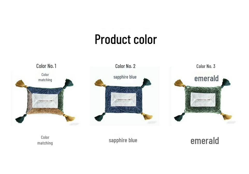 Ancient-Style Handmade Tassel Tissue Bag with Custom Color Block Design for Restaurants and Bathrooms