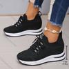 Fashion Comemore Inner Height Women's Shoes Spring Autumn New Mesh Breathable Platform Sneakers Casual Lace Up White Vulcanize Shoes