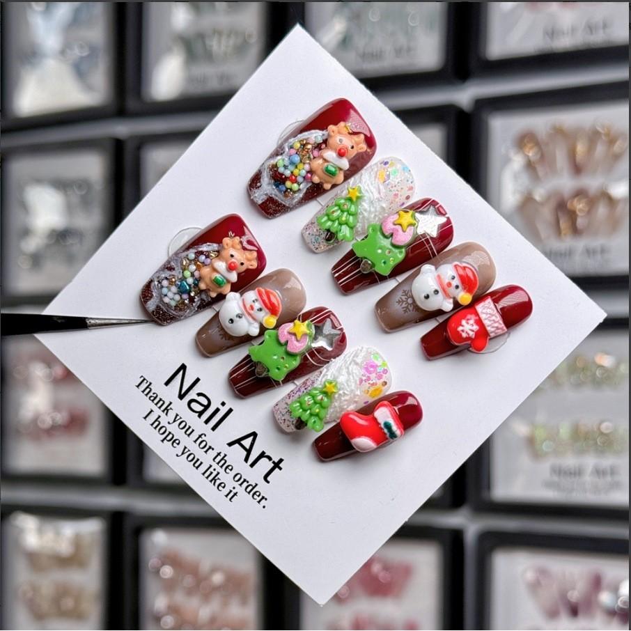 

Quality Unique High And Stylish Christmas Nail Art Tips Created For Girl Stylish XS