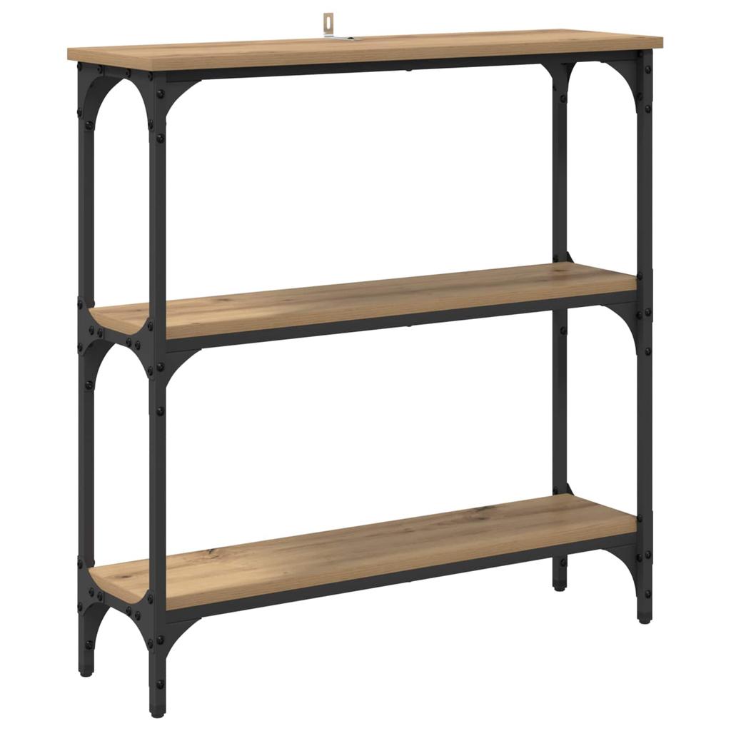 Artisan Oak Console Table 75 X 22.5 X 75 Cm Particleboard