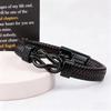 Creative for Son Perfect Gift Stainless Steel r Bracelet Leather Infinity Charm Multi-Laye 2pcs(Bracelet+Card) Elegant