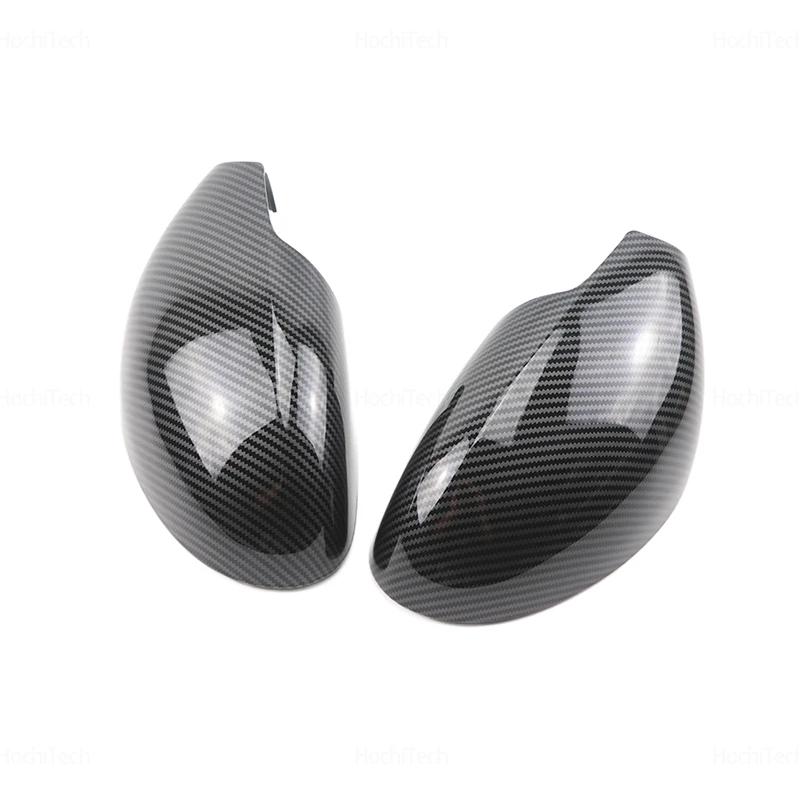 Car ABS Side Door Mirror Cover for Seat Ibiza MK3 6L 2002-2008 Horn Bright Black Auto Exterior Sides mirror Cover With Tool