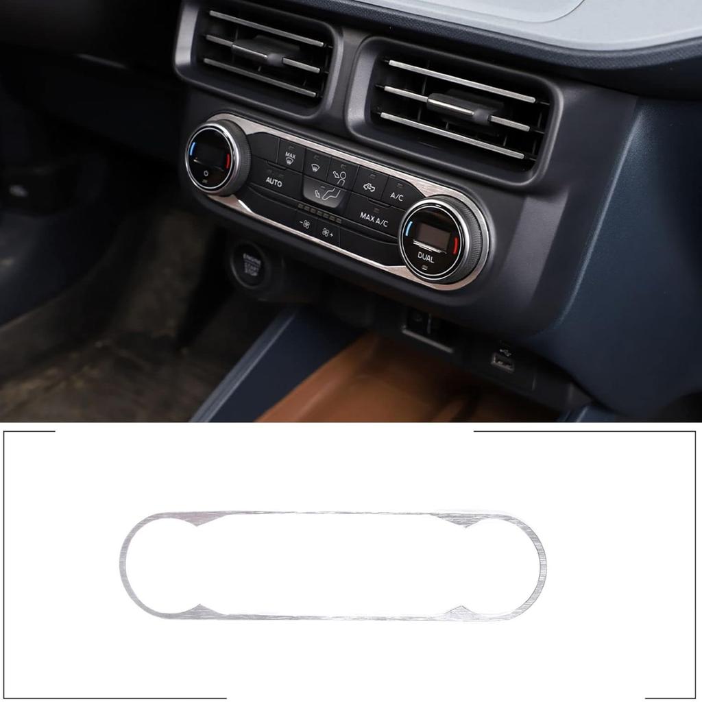 TOYCIDFG Center Console Air Conditioner Button Frame Aluminum Alloy Cover Trim Compatible with Ford Maverick 2022 2023 2024, Car Interior Decoration