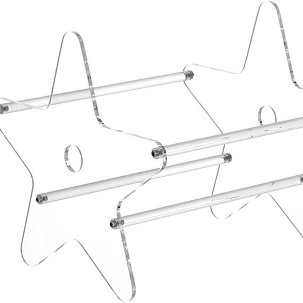 Easy to Use Standing Display Shelf Transparent Detachable Record Storage Rack Five-pointed Star Acrylic Display Stand CD