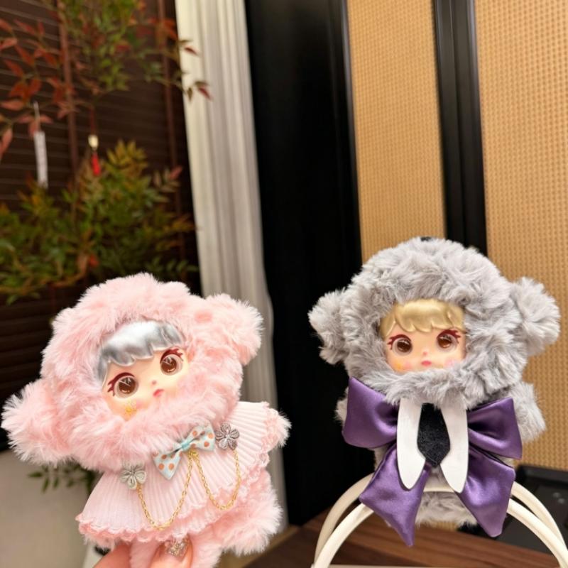 Cartoon Cute Vinyl Face Plush Doll Pendant Keychain Backpack Hanging Decoration Gifts
