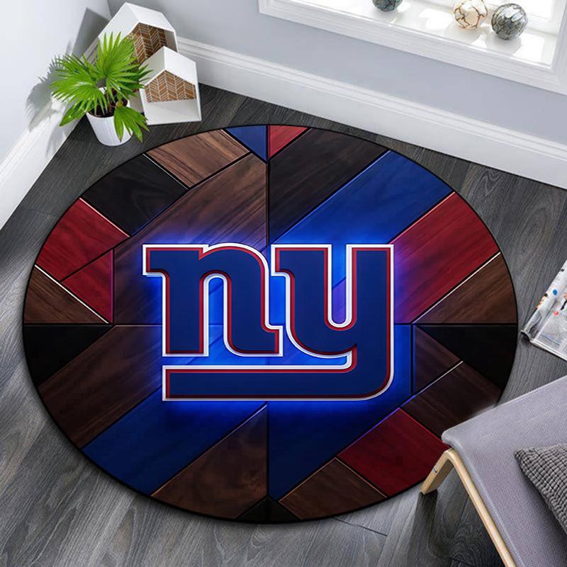 New York Giants2,Round Area Rug,Carpet Rug for Living Room Bedroom Sofa Playroom Decor,Non-slip Floor Mat