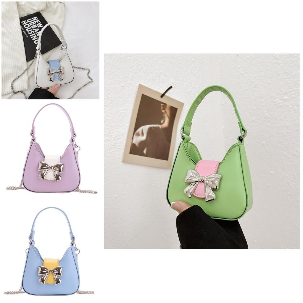 Adorable Bow-knot Children's Crossbody Bag Trendy Mini Handbag For Kids In Various Colors