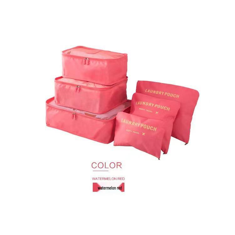 Travel Bag 6-Piece Set: Oxford Cloth Organizer for Underwear, Bras, and Shoes