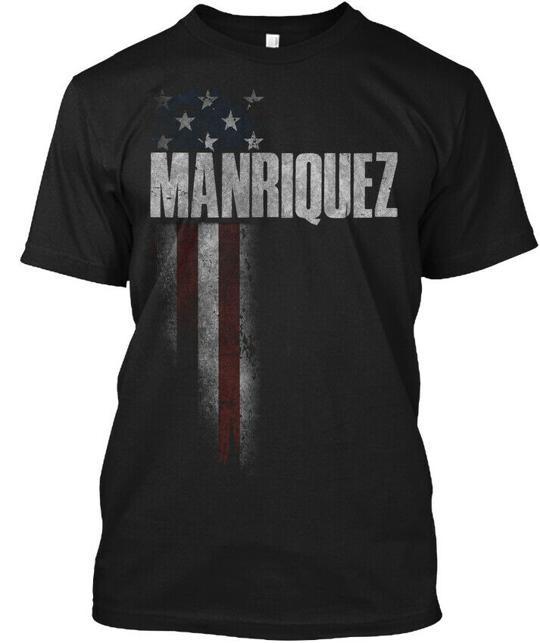 

Manriquez Family American Flag T-Shirt Made in the USA Size S to 5XL XL