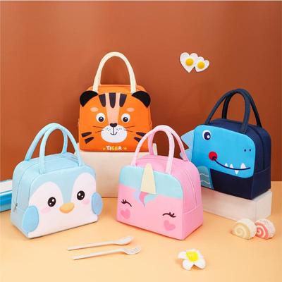 Eco-friendly Insulated Bento Tote Bag - Portable Cartoon Lunch Box for Students & Office Workers