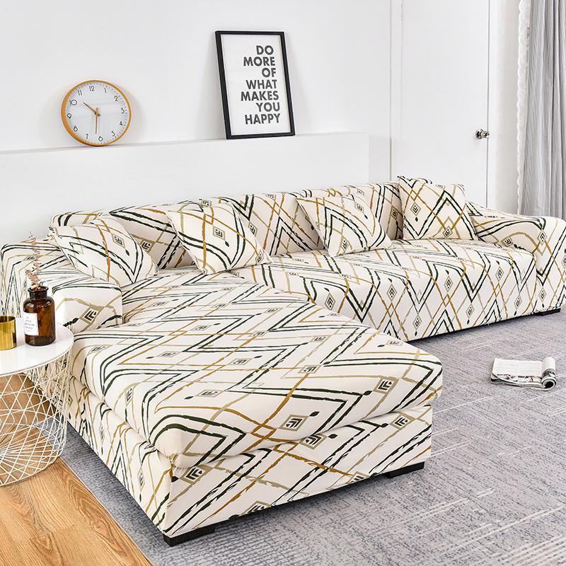 Chaiselongue-Sofabezug in L-Form, 2 Stück erforderlich, Stretch-Sofabezug, universeller Stretch-Ecksofabezug, Schnittschutz