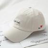 Polyester Cotton Blend Baseball Cap With Embroidered Letters For Stylish Look