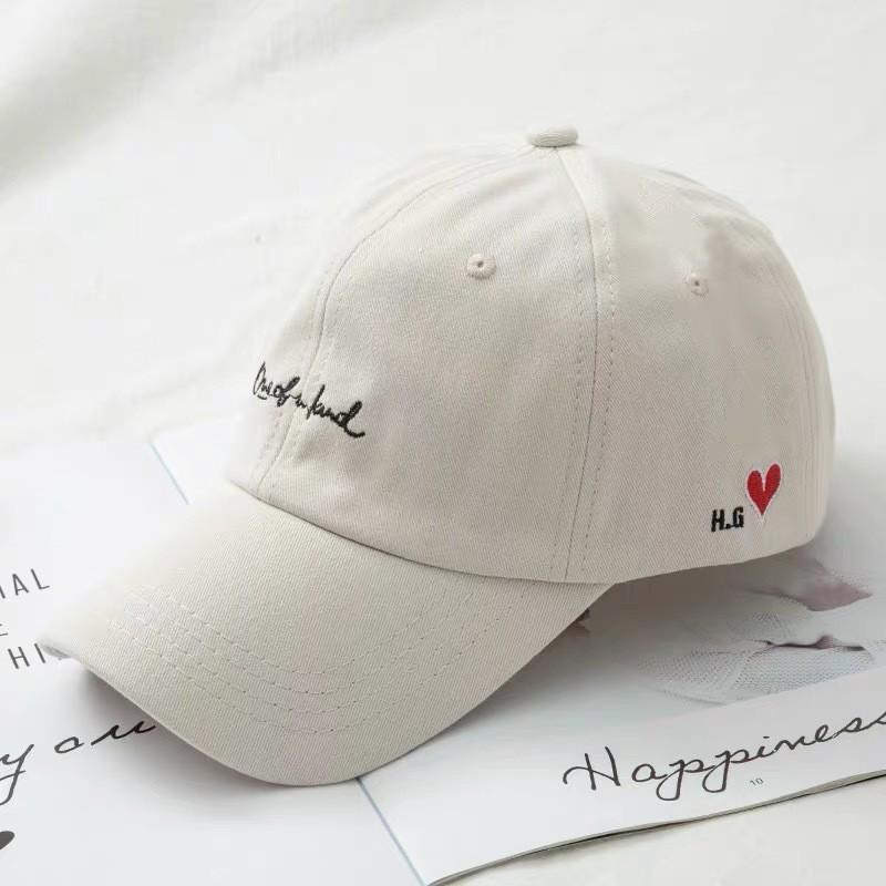 Polyester Cotton Blend Baseball Cap With Embroidered Letters For Stylish Look