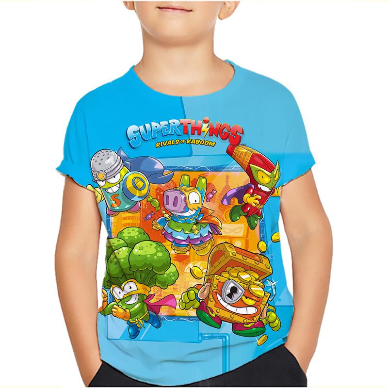 Superzings 7 Boys Clothes T-shirt New Summer Clothing Children's Wear Tops Short Sleeve Tees Kids Cartoon Tshirts