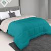 Plush Reversible Microfiber Comforter Single Bed |  (152.4 X 228.6 CM) Aqua Blue + Egg Nog