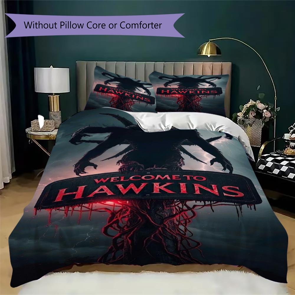 Stranger Things Upside Down Threepiece Set Without Core 1 Duvet Cover 2 Pillowcase Without Core Duvet Cover And Pillowcase