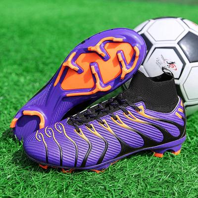 Zapatos de Fútbol Profesionales para Adolescentes Púrpura Tf/Fg Zapatillas de Futsal Hombre Antideslizantes Resistentes al Desgaste Bota de Fútbol Hombre Zapatilla Futbol
