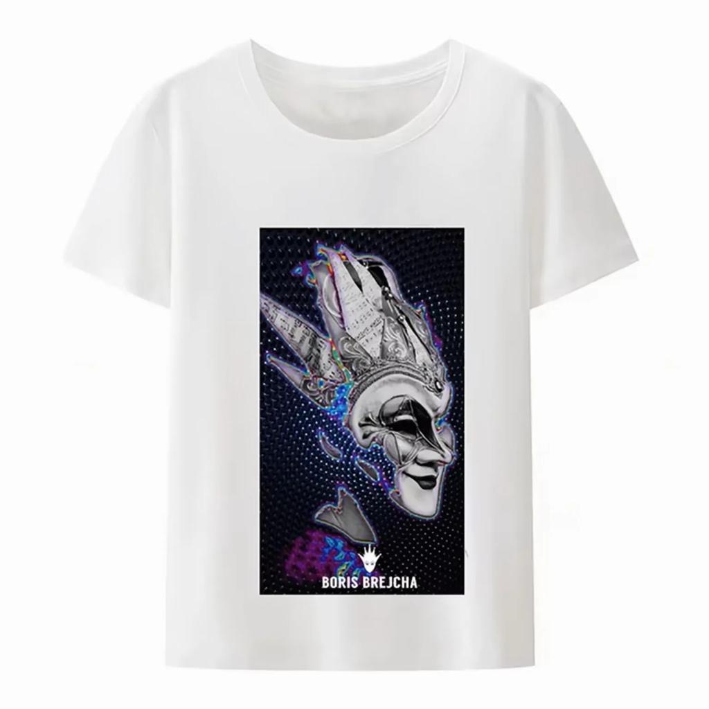 Casual Boris Brejcha Dj Mask Tshirt Cool Short Men Women Tee Shirt Male Hip-hop Summer Fashion Hipster Sleeve Top