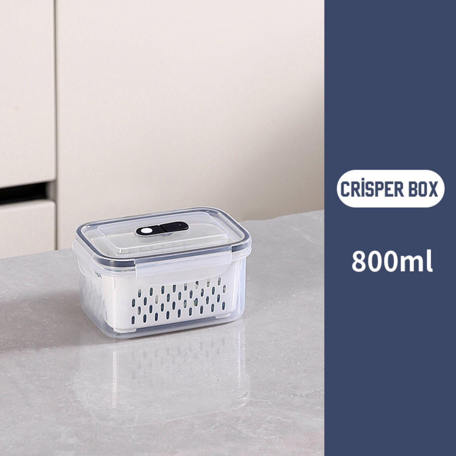 

Контейнеры для хранения фруктов в холодильнике, герметичные органайзеры для холодильника, контейнеры для продуктов без бисфенола А для холодильника, сохраняют овощи, ягоды, салат свежими One Size