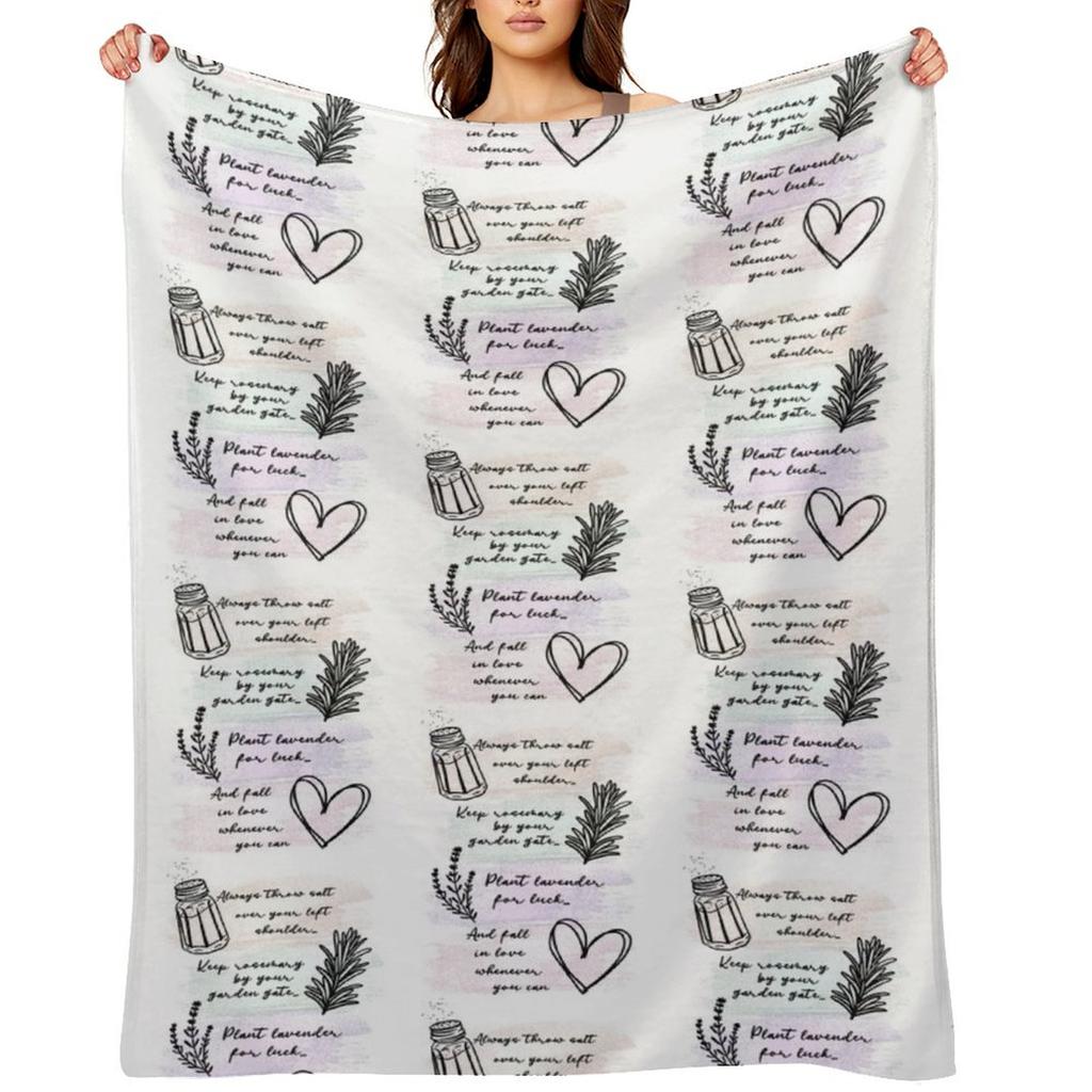Always Throw Spilled Salt Practical Magic Inspirit Quote Throw Blanket Moving Summer Winter Beds Manga Blankets