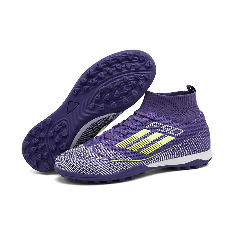 C Romecy High Top Frisbee Artificial Turf Football Shoes Men's and Women's Spikes Broken Nails Student Children's Campus Game Shoes