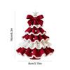 DIY Crochet Christmas Tree Kit Material Package Handmade Festive Crochet Tree Crafts Gift for Beginners Xmas Party Crochet Decor
