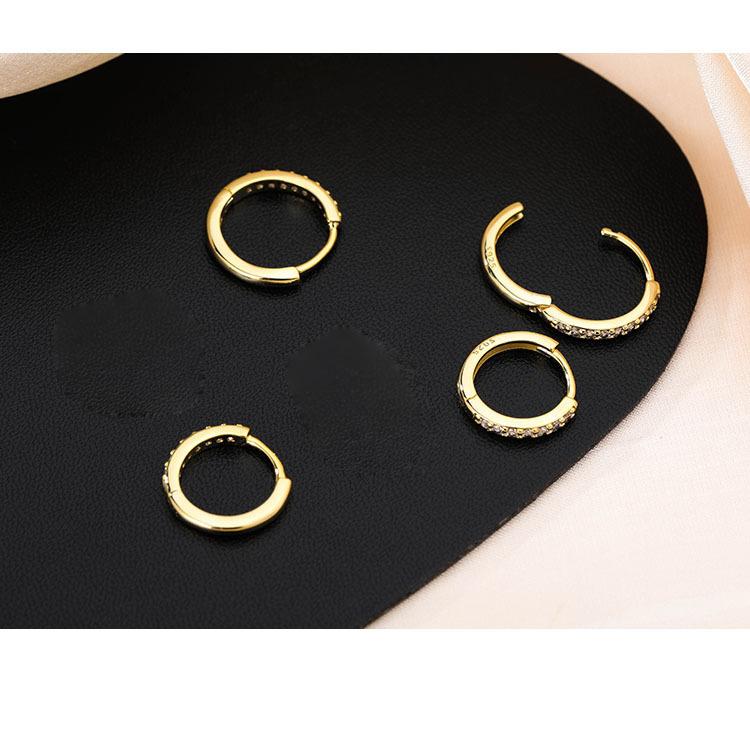 Senior Sense Earrings Ear Buckle Temperament Tide Women's Models Sweet Circle Earrings Trendy Gift Elegant Lady's Accessories Classic Casual Jewelry