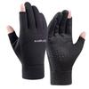 Winter Fishing Men's Gloves Women Cycling Warm Anti-Slip Gloves for Fishing Sports Touch Screen Two Fingers Cut Outdoor Angling