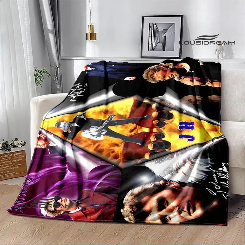 French rock star Johnny Hallyday blanket picnic blanket vintage blanket home travel bed blanket thin blanket birthday gift