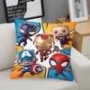 Chibi Superhero Throw Pillow, Includes Pillow Core, Soft Decorative Cushion For Bedroom Dorm, Gift For Superhero Fans
