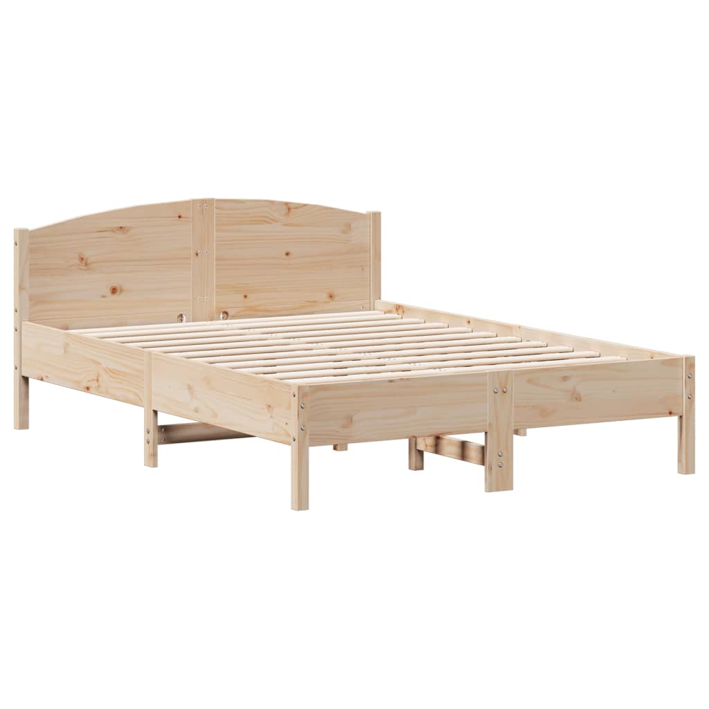 Solid Wood Bed Without Mattress 120 X 190 Cm Pine Wood