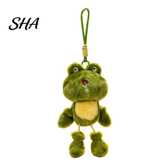 Small Backpack Accessory Funny Frog Plush Keychain with Fragrance & Movable Limbs, Soft Stuffed Animal Portable Key Pendant Bag Charm for Backpacks