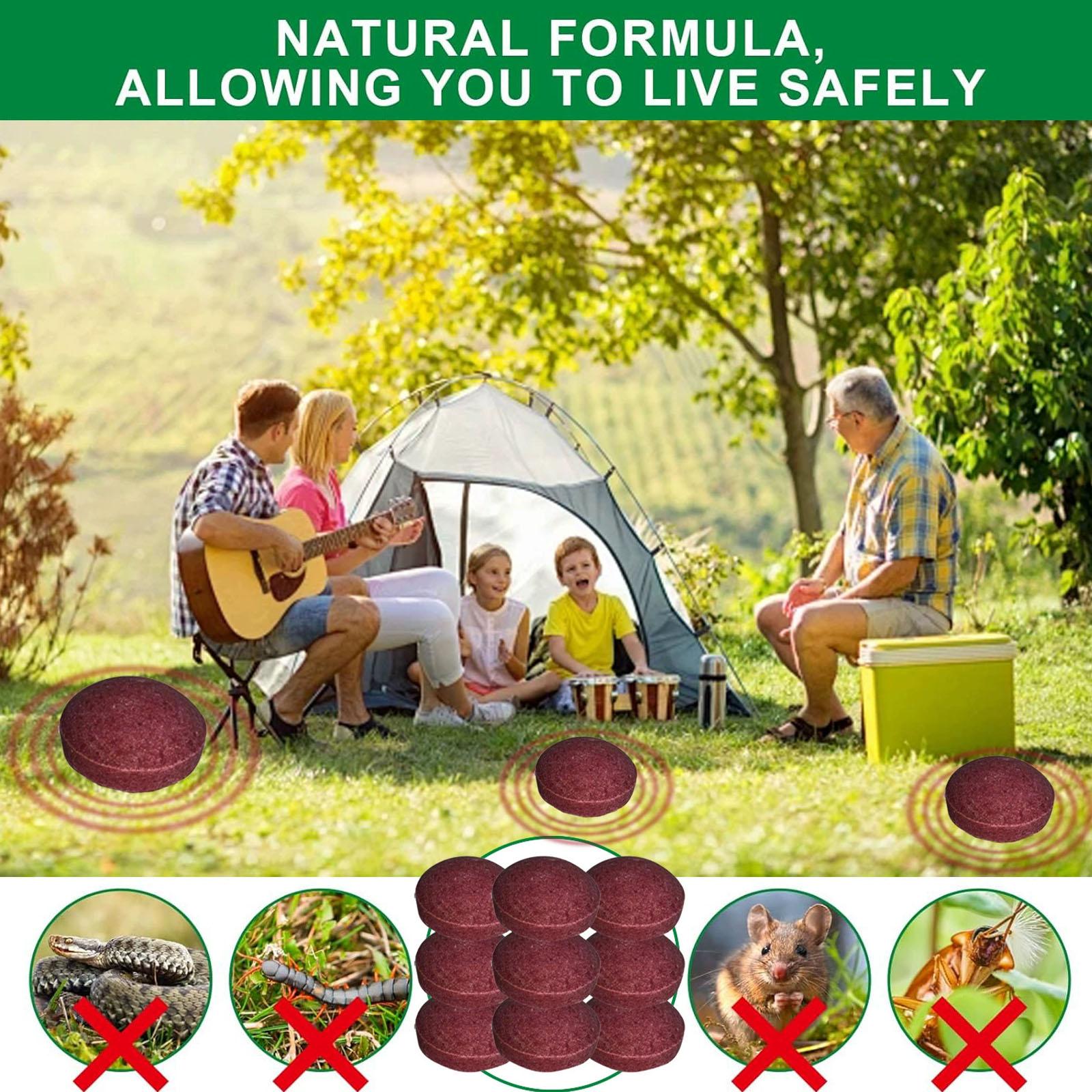 Outdoor Snake Repellent Tablets Natural Plant Formula Rodent Repellent Pellets for Garden Lawn Yard Safe and Effective Pest Control One Size