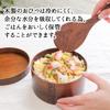 Stylish wooden rice container for sushi, suitable for holding scattered sushi, measuring 15 x 8 cm