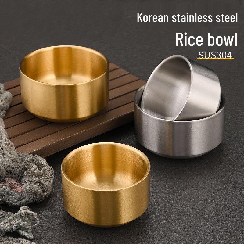 ZISIZ Korean Style 304 Stainless Steel Double-Layer Anti-Scald Bowl