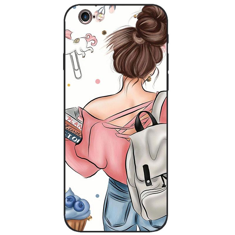 For iPhone 5s SE 5 Case Cover Silicone Soft TPU Cover Print Flower Cute Animal Phone Case For iPhone 6s 6 7 8 Fundas Cases