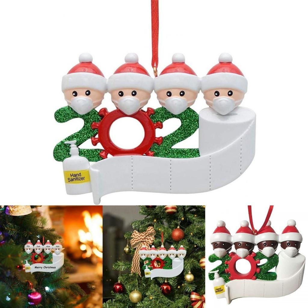 2020 Weihnachten Weihnachtsbaum Hängeornamente Mit DIY Familienname Weihnachtsmann Anhänger