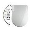 Soft Closing Silence Toilet Seat Cover Manual Control Universal Toilet Seat Lid Non-Electric Flushing Bidet Toilet Seat