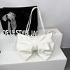 Elegant Large Capacity Bowknot Tote Fashion Zipper Handbag Pleated Bow Crossbody Bags  Office Use