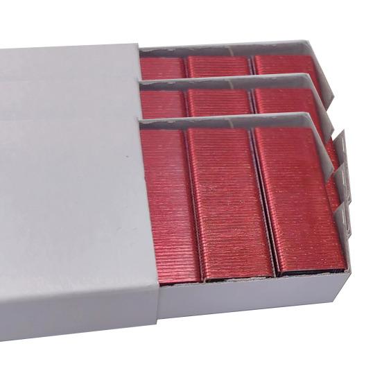 

Скрепки зеленого цвета 3000 шт. для настольного степлера, 1000 шт. в упаковке, всего 3 шт., офисные скобы, школьные переплетные скобы красный