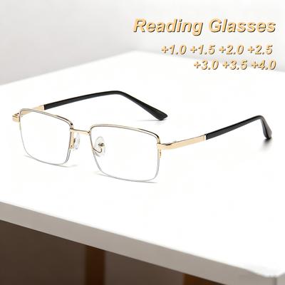 New Business Gold Wire Metal Frame Women'S Reading Eyes Ultra Light Neutral Premium Comfort Anti Blue Light Glasses