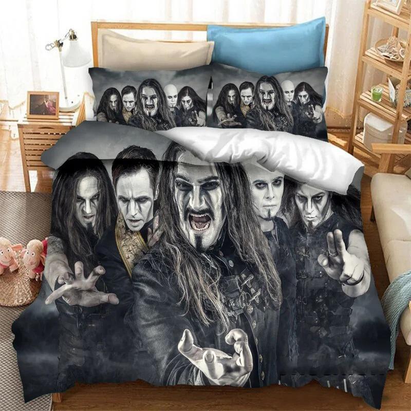 

3D Print Powerwolf Bedding Set,Duvet Cover Comforter Bed Set Quilt Cover Pillowcase,King Queen Twin Size Boys Girls Adults Tool 135x200cm 2pcs