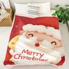 Christmas Flannel Blanket Printed Office Nap Throw Winter Warm Blanket for Desk Home Use