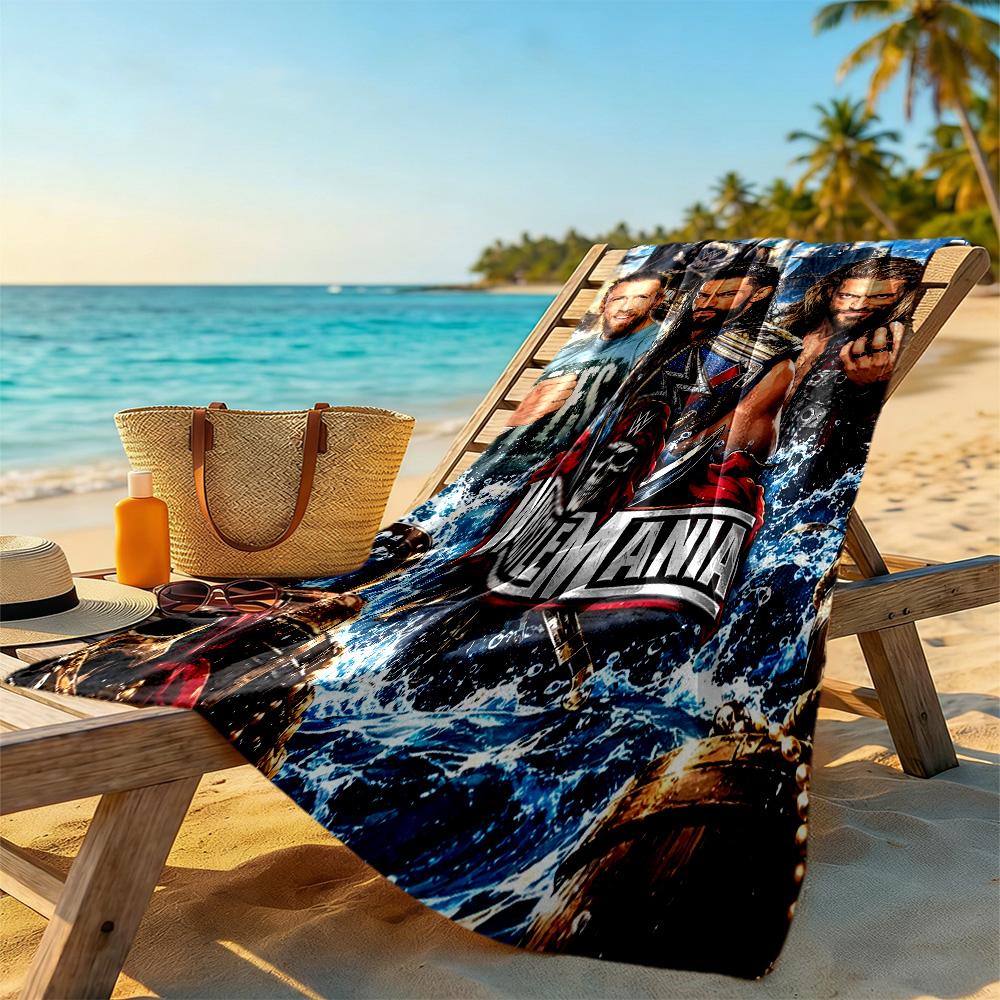 Wrestlemania Beach Towel Super Soft Absorbent Comfortable Lightweight