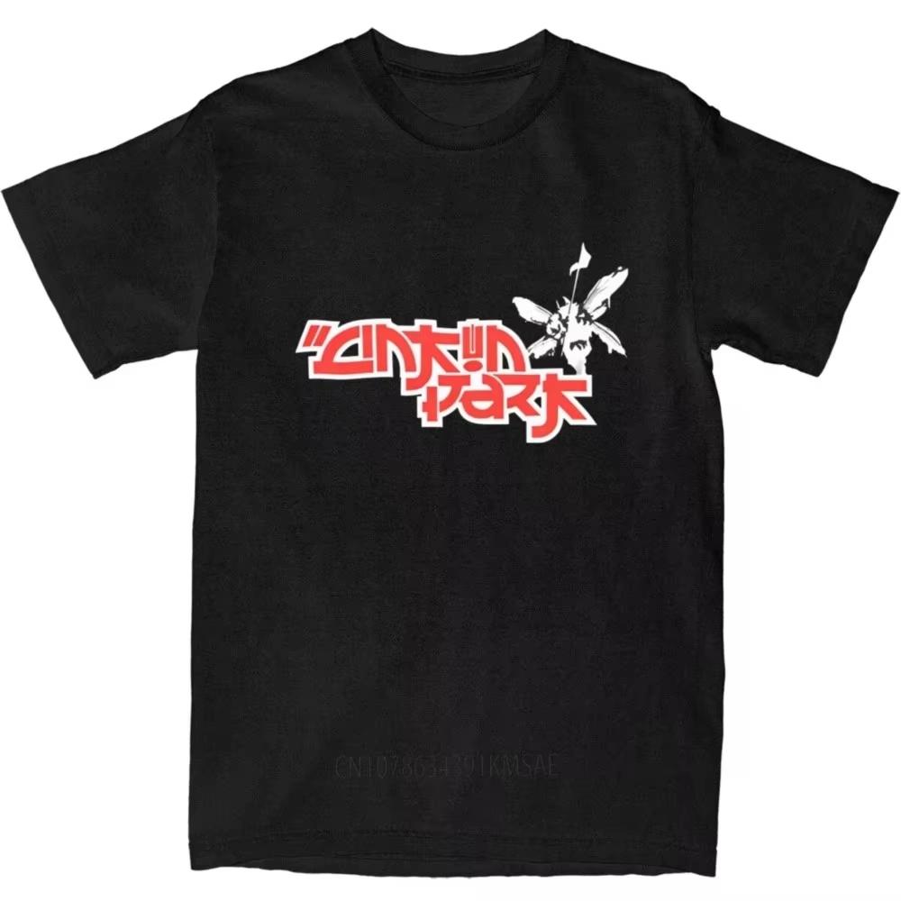 

Футболка с забавной музыкой и поп-роком для мужчин L-Linkinparked, хлопковые футболки, пляжные футболки с круглым вырезом Harajuku, недорогие топы большого размера XXXXXL